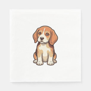 Vintage-Stich-Beagle-Welpe-Vektor-Art_1 Serviette