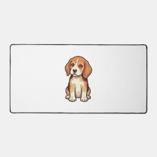 Vintage-Stich Beagle-Welpe Vektor Kunst_1 Schreibtischunterlage