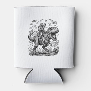 Vintage-Stich-Dinosaurier-Reiter-Grafik-T-Shirt_1 Dosenkühler