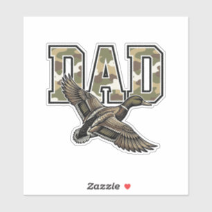 Vintage-Stich Duck Dad Camo Vektor-Shirt-Design Aufkleber