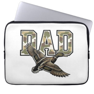 Vintage-Stich Duck Dad Camo Vektor-Shirt-Design Laptopschutzhülle