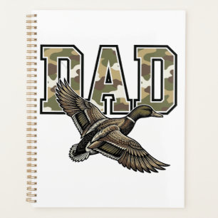 Vintage-Stich Duck Dad Camo Vektor-Shirt-Design Planer