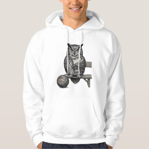 Vintage-Stich-Eulen-Fußballtrainer-Shirt-Design_1 Hoodie