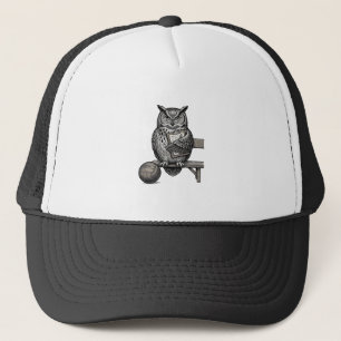 Vintage-Stich-Eulen-Fußballtrainer-Shirt-Design_1 Truckerkappe