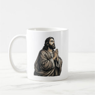 Vintage-Stich Gebetsmann Religiöses-Shirt-Desi Kaffeetasse