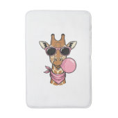 Vintage-Stich Giraffe Bubblegum Vektor Design_ Badematte (Vorderseite Vertikal)