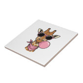 Vintage-Stich Giraffe Bubblegum Vektor Design_ Fliese (Seite)