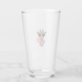 Vintage-Stich Giraffe Bubblegum Vektor Design_ Glas (Rückseite)