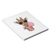 Vintage-Stich Giraffe Bubblegum Vektor Design_ Notizblock (angewinkelt)