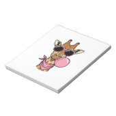 Vintage-Stich Giraffe Bubblegum Vektor Design_ Notizblock (Rotiert)