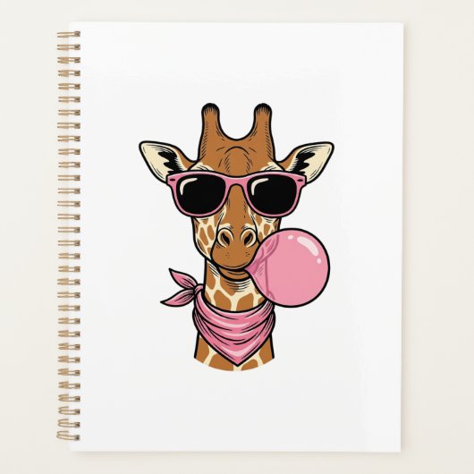 Vintage-Stich Giraffe Bubblegum Vektor Design_ Planer (Vorderseite)