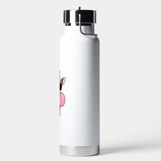 Vintage-Stich Giraffe Bubblegum Vektor Design_ Trinkflasche (Links)