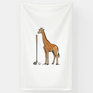 Vintage-Stich Giraffe Golf Vektor T-Shirt Desi Banner