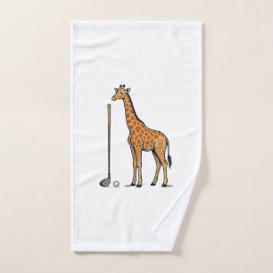 Vintage-Stich Giraffe Golf Vektor T-Shirt Desi Handtuch