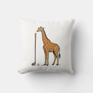 Vintage-Stich Giraffe Golf Vektor T-Shirt Desi Kissen
