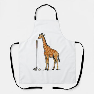Vintage-Stich Giraffe Golf Vektor T-Shirt Desi Schürze