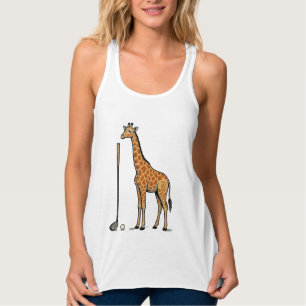 Vintage-Stich Giraffe Golf Vektor T-Shirt Desi Tank Top