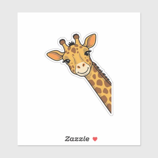 Vintage-Stich Giraffe-Shirt-Design_1 Aufkleber (Blatt)