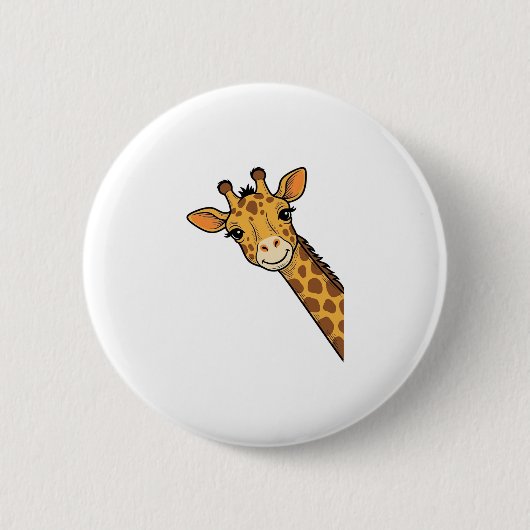 Vintage-Stich Giraffe-Shirt-Design_1 Button (Vorderseite)