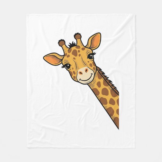 Vintage-Stich Giraffe-Shirt-Design_1 Fleecedecke (Vorderseite)