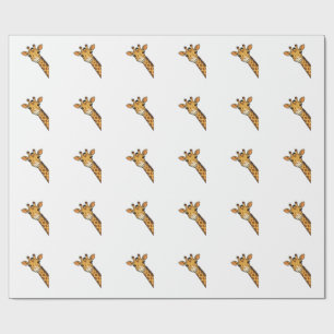 Vintage-Stich Giraffe-Shirt-Design_1 Geschenkpapier