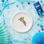 Vintage-Stich Giraffe-Shirt-Design_1 Pappteller (Party)