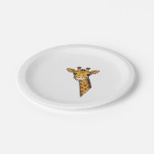 Vintage-Stich Giraffe-Shirt-Design_1 Pappteller (Schrägansicht)