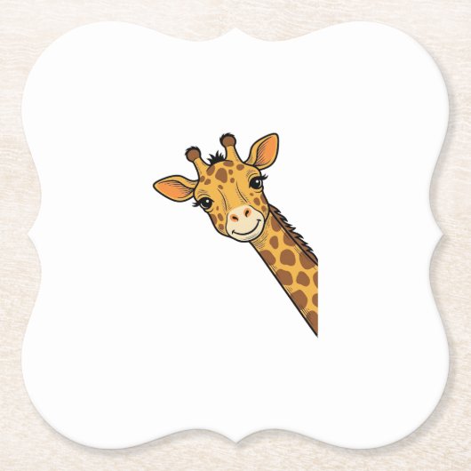 Vintage-Stich Giraffe-Shirt-Design_1 Untersetzer (Vorderseite)