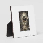 Vintage-Stich Hirte und Lamm Wald Fotoplatte (Vorderseite)