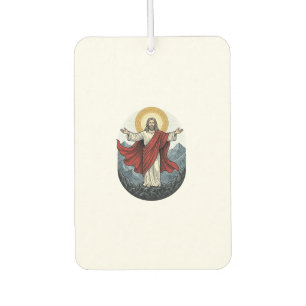 Vintage-Stich Jesus-Berg-Shirt Autolufterfrischer