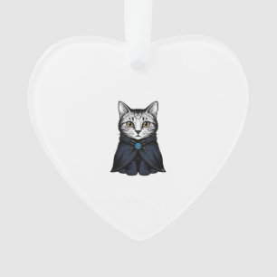 Vintage-Stich Katzenporträt-Illustrationsdesign Ornament