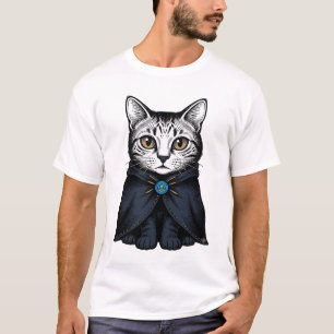 Vintage-Stich Katzenporträt-Illustrationsdesign T-Shirt
