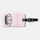 Vintage Stich-Krone Personnalised Gepäckanhänger (Vorderseite horizontal)