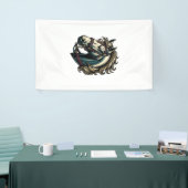 Vintage-Stich Pferdekopf-Vektor Banner (Messeveranstaltung)