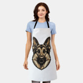 Vintage-Stich-Shepherd-Hund-Vektordesign_1 Schürze (Getragen)
