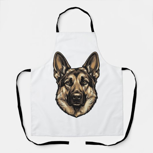 Vintage-Stich-Shepherd-Hund-Vektordesign_1 Schürze (Vorderseite)