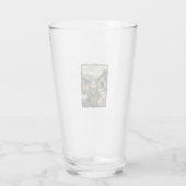 Vintage-Stich überraschte bärtige Porträt-Design Glas (Rückseite)