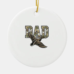 Vintage-Stichduck-Vater-Tarnung-Vektor-Shirt-Desig Keramik Ornament