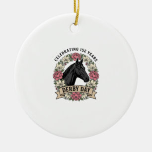 Vintage-Stichflamme-Pferd-Grafikdesign Keramik Ornament