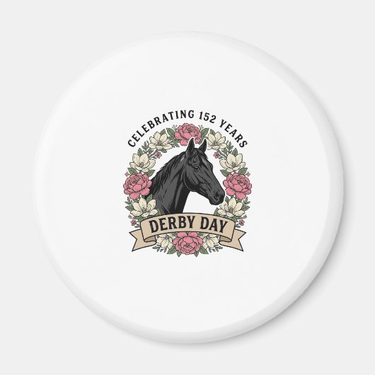 Vintage-Stichflamme-Pferd-Grafikdesign Magnet (Vorne)