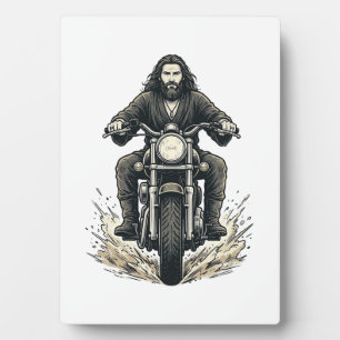 Vintage-Stichmotorradfahrer-Vektor-Design_1 Fotoplatte