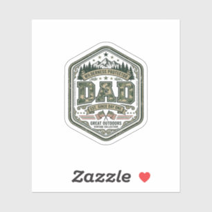 Vintage-Stichzeichnung Dad Mountain Abzeichen-Shir Aufkleber