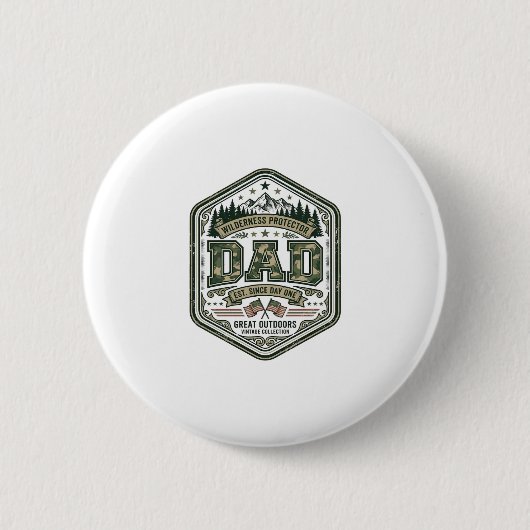 Vintage-Stickerei Dad Mountain Abzeichen Shirt Des Button (Vorderseite)