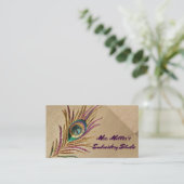 Vintage Stickerei Visitenkarte (Stehend Vorderseite)