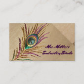 Vintage Stickerei Visitenkarte (Vorderseite)