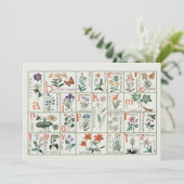 Vintage Stickmustertücher | WILDBLUMEN Dankeskarte (Stehend Vorderseite)