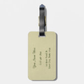 Vintage Stiefmütterchen bemalt Bouquet Gepäckanhänger (Rückseite vertikal)