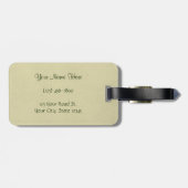 Vintage Stiefmütterchen bemalt Bouquet Gepäckanhänger (Rückseite horizontal)