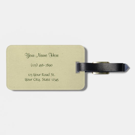 Vintage Stiefmütterchen bemalt Bouquet Gepäckanhänger (Rückseite horizontal)