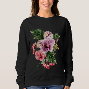 Vintage Stiefmütterchen Blume Gärtnerei Pansy Love Sweatshirt